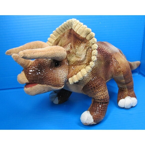 Wild Republic Dinosaur Plush Sparkle Triceratops 16" - Picture 1 of 8